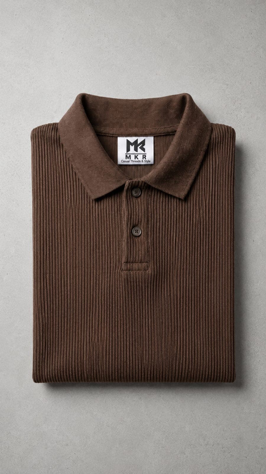 MKR Signature — The Elite Espresso Ribbed Polo