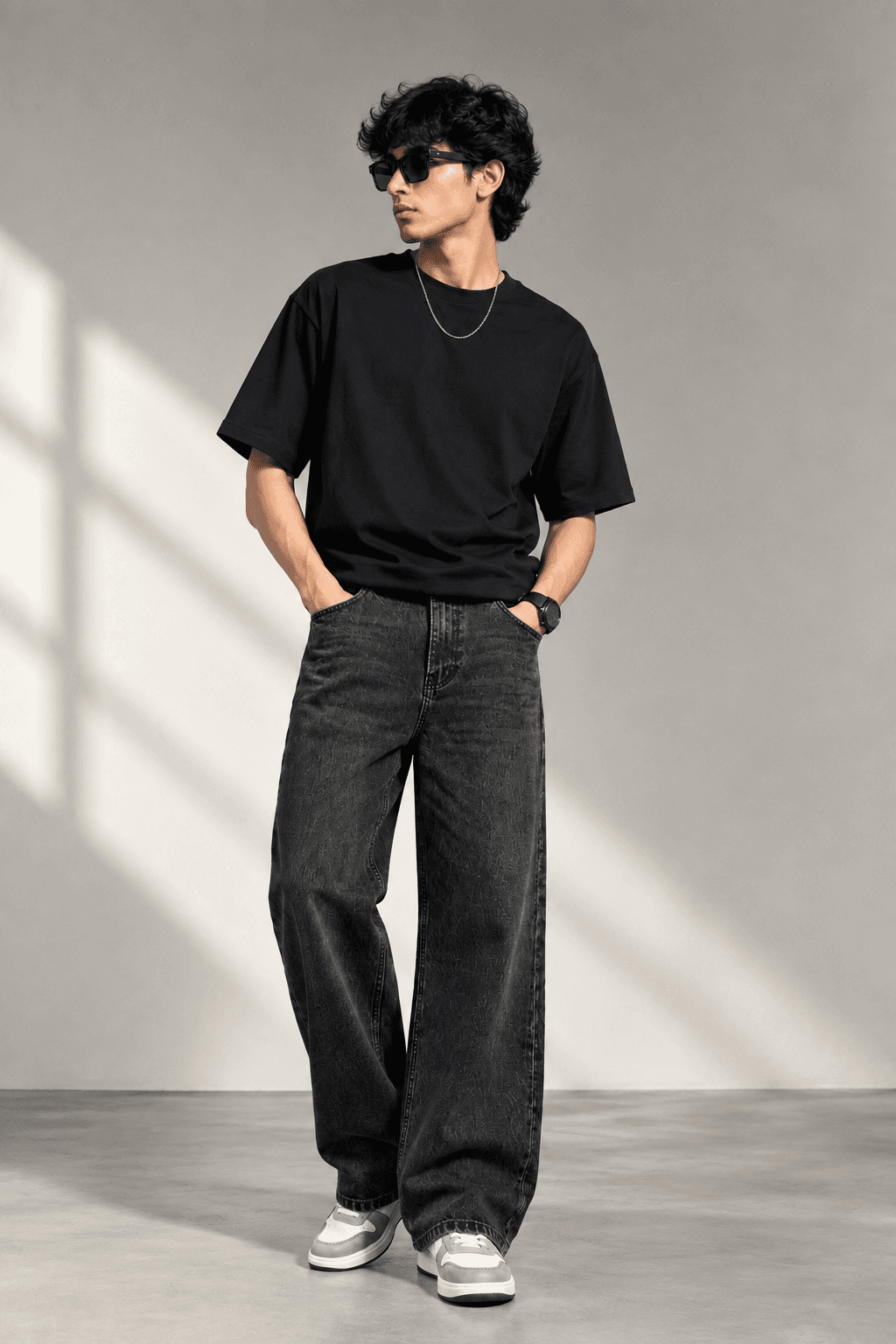 MKR Vintage Charcoal Baggy Denim